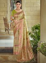 Silk Green Wedding Wear Printed Saree